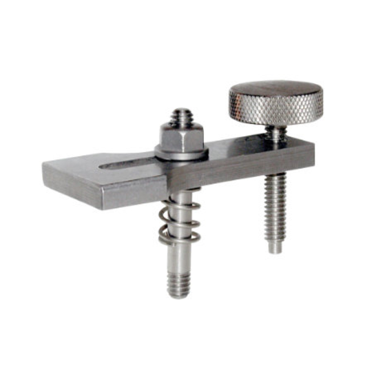 Carr Lane CL-44227 Wide-Nose Clamp Strap Assembly, Stainless Steel (Knurled-Head Screw, Tapped Heel)