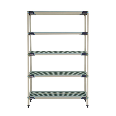 Metro 5X357GX3 Metromax I Starter Shelving Unit 48"W X 18"D X 74"H Open Grid Polymer Shelves