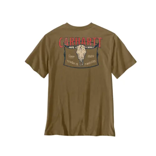 CARHARTT 107779 - Men's Irvine Tough Skull T-Shirt - Night Fatigue Heather