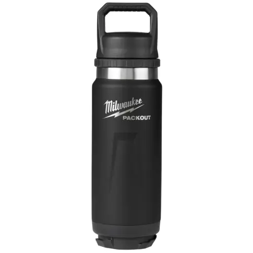 MILWAUKEE 48228396B - PACKOUT™ 24oz Insulated Bottle with Chug Lid - Black