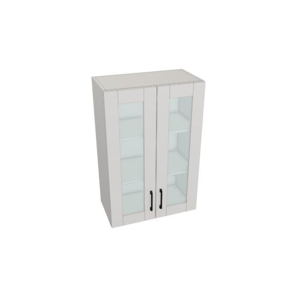Hampton Pure White Box  Glass Door Wall Cabinet Kit - 24”x 36” X 13”
