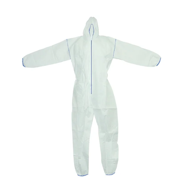 Coveralls - Polypropylene - White - Hooded - Elastic Ankles