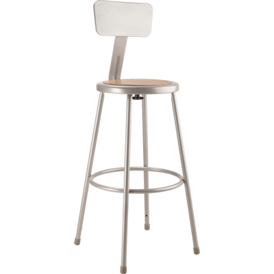NPS 6230B NPS® 30" Heavy Duty Steel Stool with Backrest