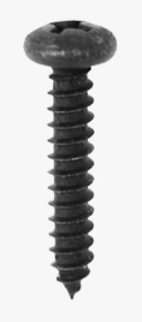 M4.8 - 1.6 X 25MM PHILLIPS PAN HEAD THREAD FORMING SCREW TYPE C (AB) STEEL CASE HARDENED ZINC BLACK
