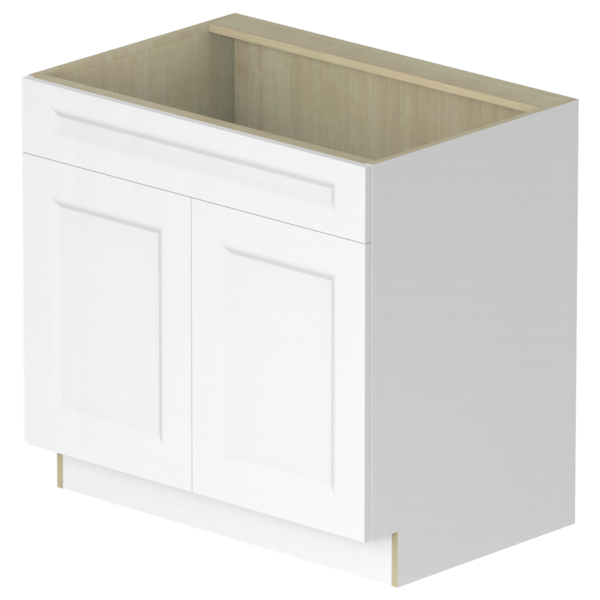 Vail Pure White Box  Sink Base Kit - 30"W X 34 1/2”H X 24”D