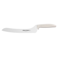 Dexter 13583 SANI-SAFE 9" Scalloped Offset Sandwich Knife - White Handle