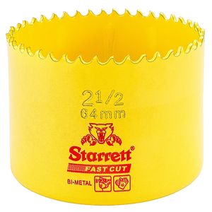 STARRETT FCH0212-G 2-1/2'' (64mm) Fast Cut Straight Pitch Bi-Metal Hole Saw