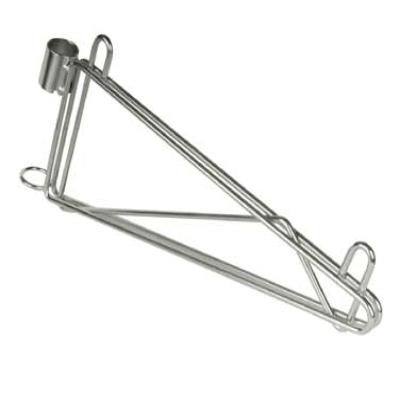 Focus Foodservice FPMB18SCH Post Mount Wall Brackets for Wire Shelving