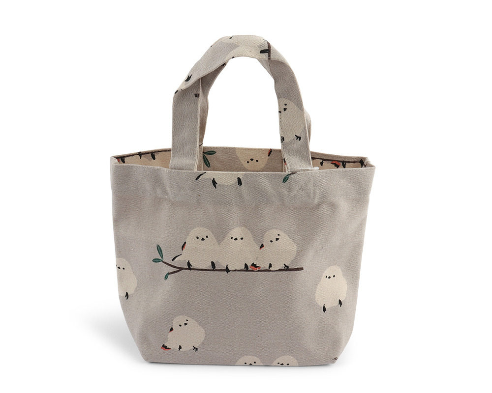 Tote Bag Birds Gray