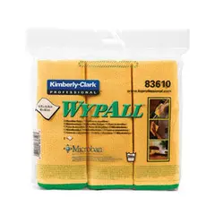 83610 KC WYPALL GOLD MICROFIBER CLOTHS, 15.75 X 15.75, GENERAL PURPOSE USE, 6 WIPES/PK, 4 PK/CS