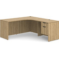 Classic L-Shape Workstation 66" x 66" with Right Hand Return and Box/File Pedestal - Aspen
