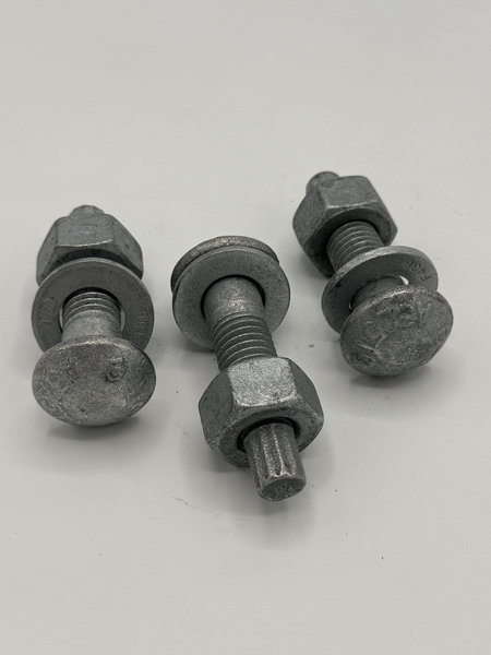 1 1/8" - 7 X 3" F3125 A325TC TWIST-OFF ASSEMBLY F1852 TYPE 1 ROUND HEAD BOLT A563 DH HEAVY HEX NUT AND F436 TYPE 1 WASHER MECHANICAL GALVANIZED