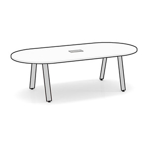 Conference Tables: Racetrack Top, Signature VA Metal Base