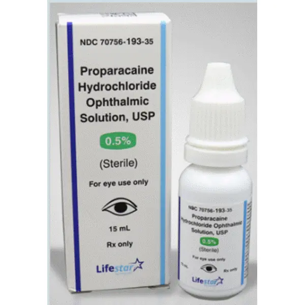 Proparacaine 0.5%, 15ml Drops Lifestar NDC 70756019335