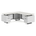 RISLD1002 RISER SERIES - 24" x 72" L-Shape Desk w/Modesty