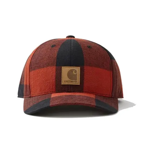 30% OFF - CARHARTT 107198 - Men's Flannel Cap - Spice Red