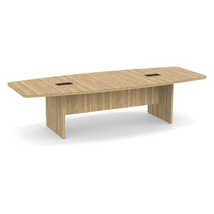 10ft Boat Shape, slab base Conference Table: ASPEN 
