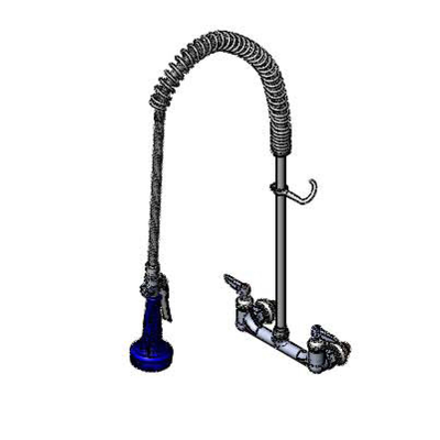 T&S Brass B-0133-EE-CR-8C Pre-Rinse Unit 8" C/C Wall Mount