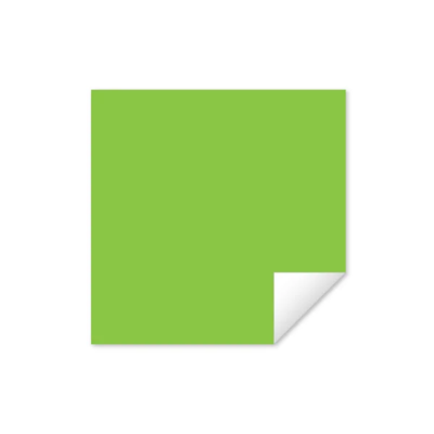 Plain Label - 1" x 1" Square - Fluorescent Green