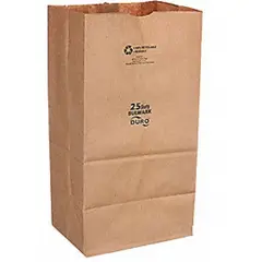 25# SHORT 57# GROCERY BAG, 8-1/4 X 6-1/8 X 15-7/8, DURO BULWARK, 500/BD    30926