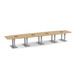 PALBS4216N - 18 ft. Classic Boat Shape Conference Table with Brushed Palmer Base