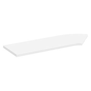 PBTC36L 36" CORNER TRANSACTION TOP LEFT-  WHITE