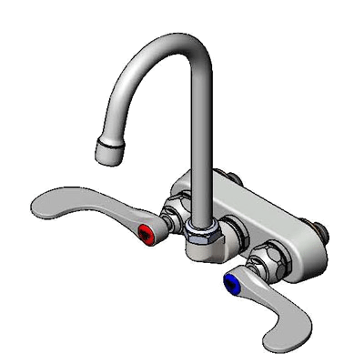 T&S Brass B-1146-02A-WH4 Faucet Workboard 4" Wall Mount