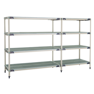 Metro AX566GX3 Metromax I Add-On Shelving Unit 60"W X 24"D X 63"H Open Grid Polymer Shelves Polymer