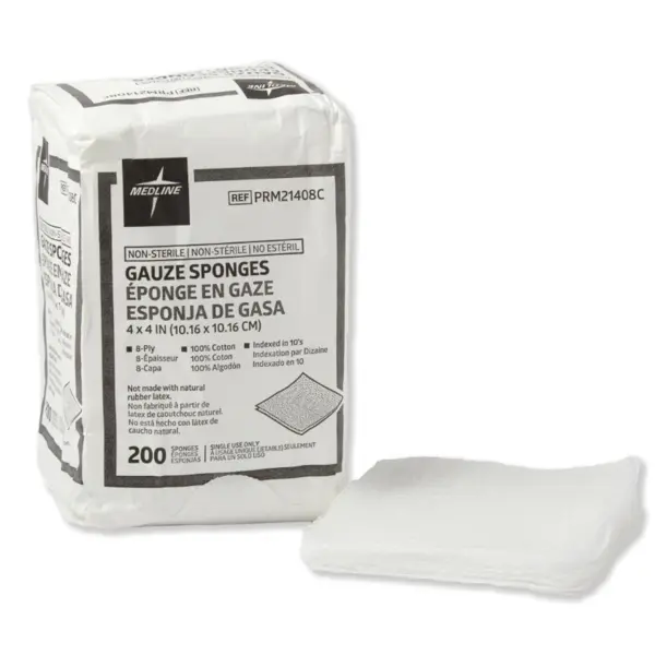 Gauze Sponge 4x4 8ply NS      200/bx  PRM21408CZ