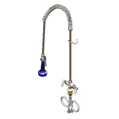 T&S Brass B-0113-08C Easyinstall Pre-Rinse Unit Spring Action Gooseneck