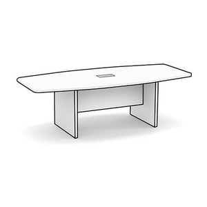 Conference Tables: Boat Shape Top, Classic Slab Base