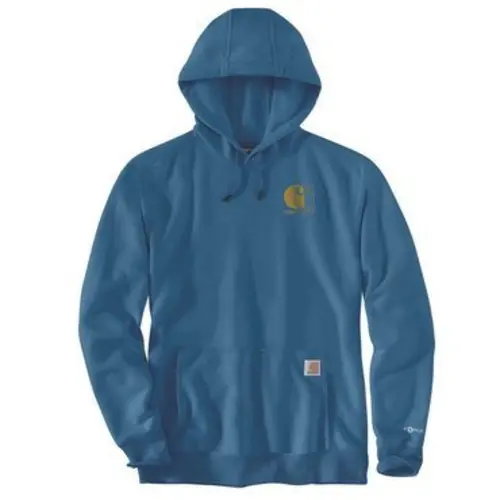 CARHARTT 107064 - Men's Carhartt Force Relaxed Fit Lightweight Logo Graphic Hoodie - Dark Horizon Blue