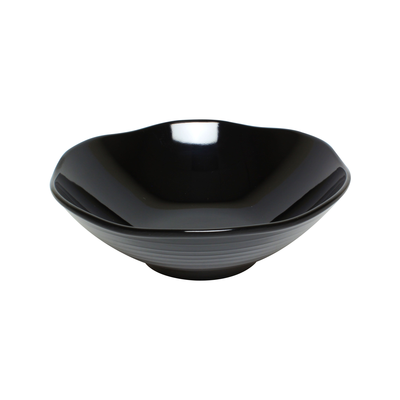 Thunder Group 39093BK 45 oz 9" Diameter x 3" Deep Wavy Soup Bowl