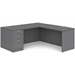 CLALD2038- Classic L-Shape Desk 66" W x 30" D with 42" Return and Box/Box/File Pedestal- Coastal Gray
