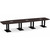 16' Classic Boat Shape Conference Table with Palmer Base - Espresso Top, Black Base