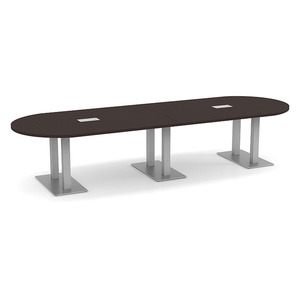 12ft Racetrack, Palmer base Conference Table: ESPRESSO PALRT3138NESPBRU