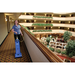 Clarke CarpetMaster 212 vacuuming a hotel corridor