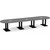  16' Classic Racetrack Conference Table with Palmer Base - Newport Gray Top, Black Base