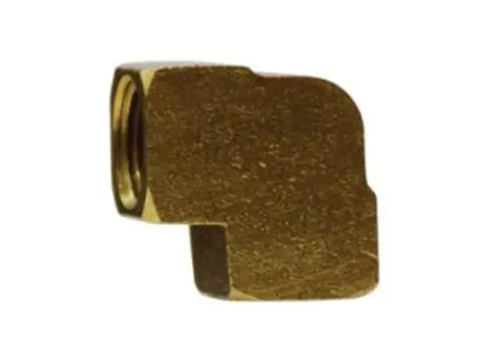 90 deg Elbow, 1/2 in FPT x 1/4 in FPT, Brass