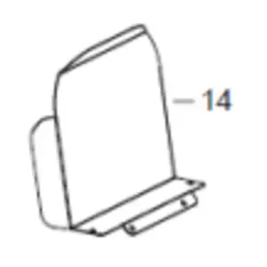 Veloci Heater Replacement Flame 115 Rear Panel (Upper)