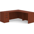 Classic L-Shape Workstation 71" x 71" with Right Hand Return and Box/Box/File Pedestal - Cherry