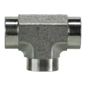 Pipe Tee, 1/8 in FPT x 1/8 in FPT x 1/8 in FPT, Steel