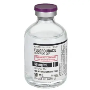 Fluorouracil, Injection, 50mg/mL, 50 mL (1/ea) Vial NDC 63323011751