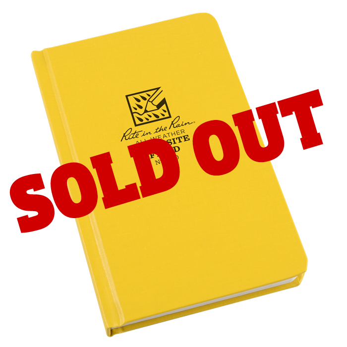 rite in the rain no 1550 yellow hard cover bound book field