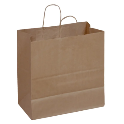 Kraft Shopping Bags - 13" x 6" x 15" - Twisted Handles
