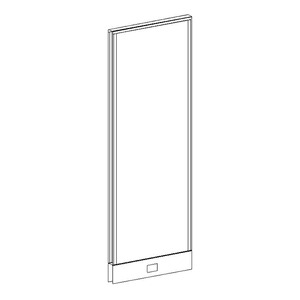 P6724 POWER Webb Panel - 67"H x 24"W Aspen Fabric, Silver