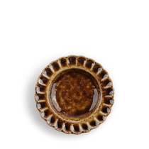 Sauce Dish Crimp Amber 3.5"