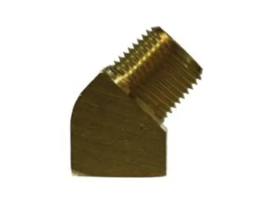 45-deg Street Elbow, 1/2-in MIP x 1/2-in FIP, Brass