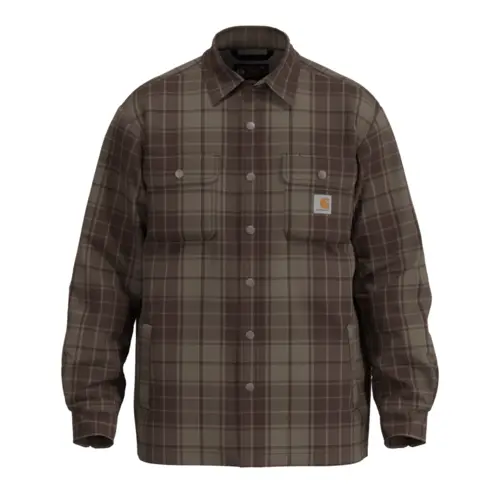 CARHARTT 107017 - Relaxed Fit Flannel Sherpa-Lined Shirt Jac - Dark Clove