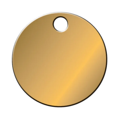 Brass Round Tag - Plain - 1-1/4"